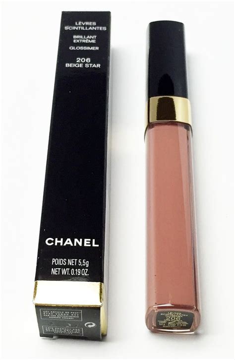 chanel lip gloss 206 beige star|chanel beige star gloss.